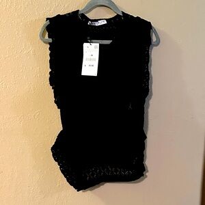 Zara Black Lace Tank Top